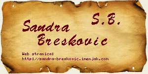 Sandra Brešković vizit kartica